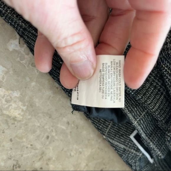 Another?story grey plaid?belted pants size 9 - Picture 5 of 10